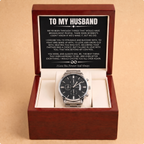 To My Husband - Engraved Stainless Steel Watch