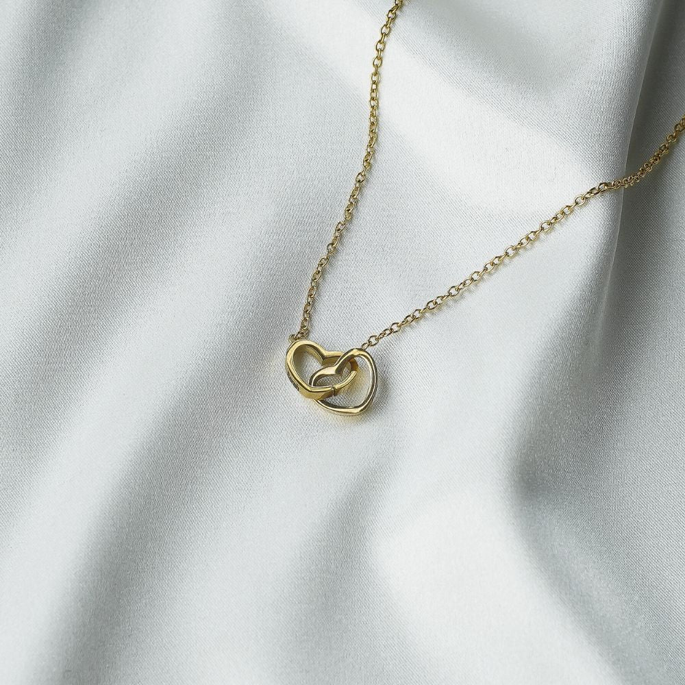 "Two Hearts, One Love" Engraved Necklace in a Luxury Gift Box