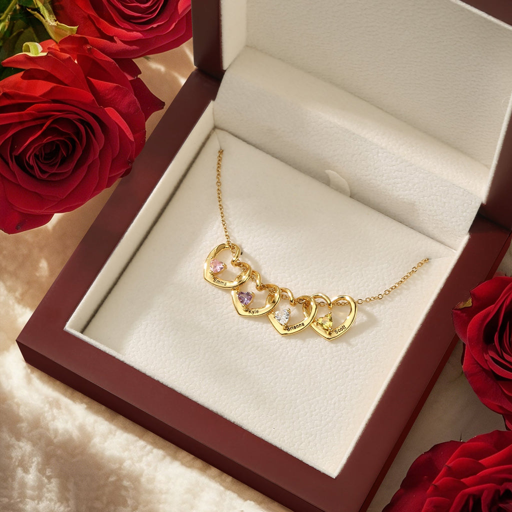 "Heart of the Family" - Personalized Birthstone Necklace