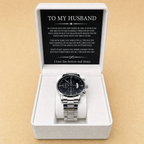 To My Husband - Engraved Stainless Steel Watch