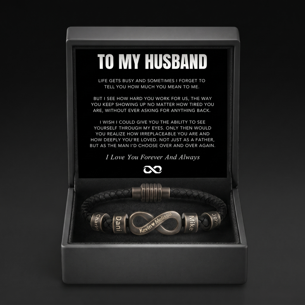 Infinity Name Bracelet - For the Man Who Holds Us Together