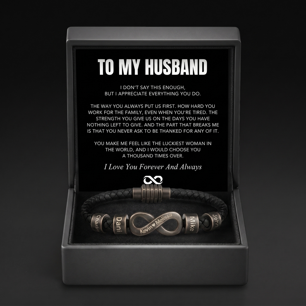Infinity Name Bracelet - For the Man Who Holds Us Together