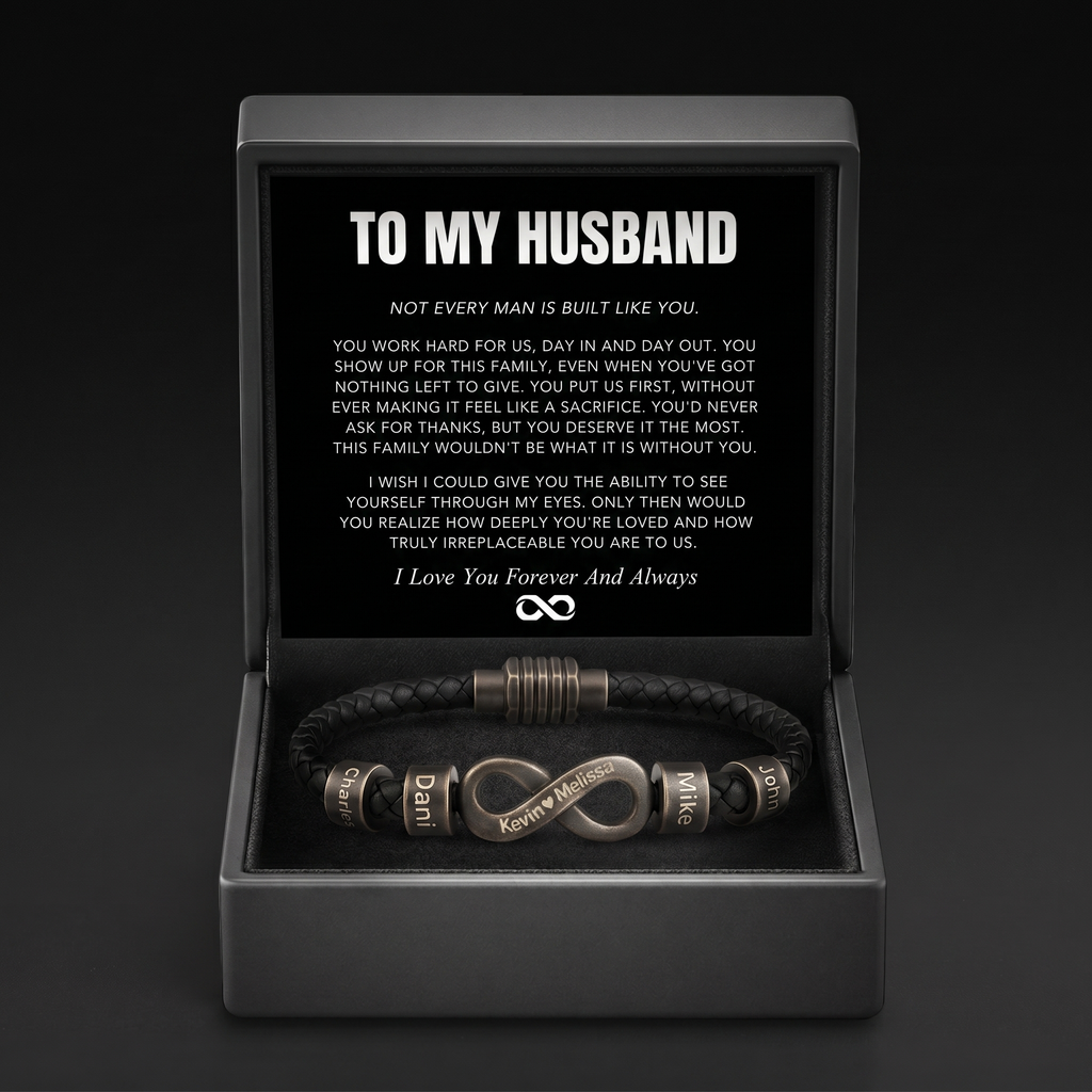 Infinity Name Bracelet - For the Man Who Holds Us Together