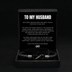 "To My Man" - Infinity Personalized Bracelet