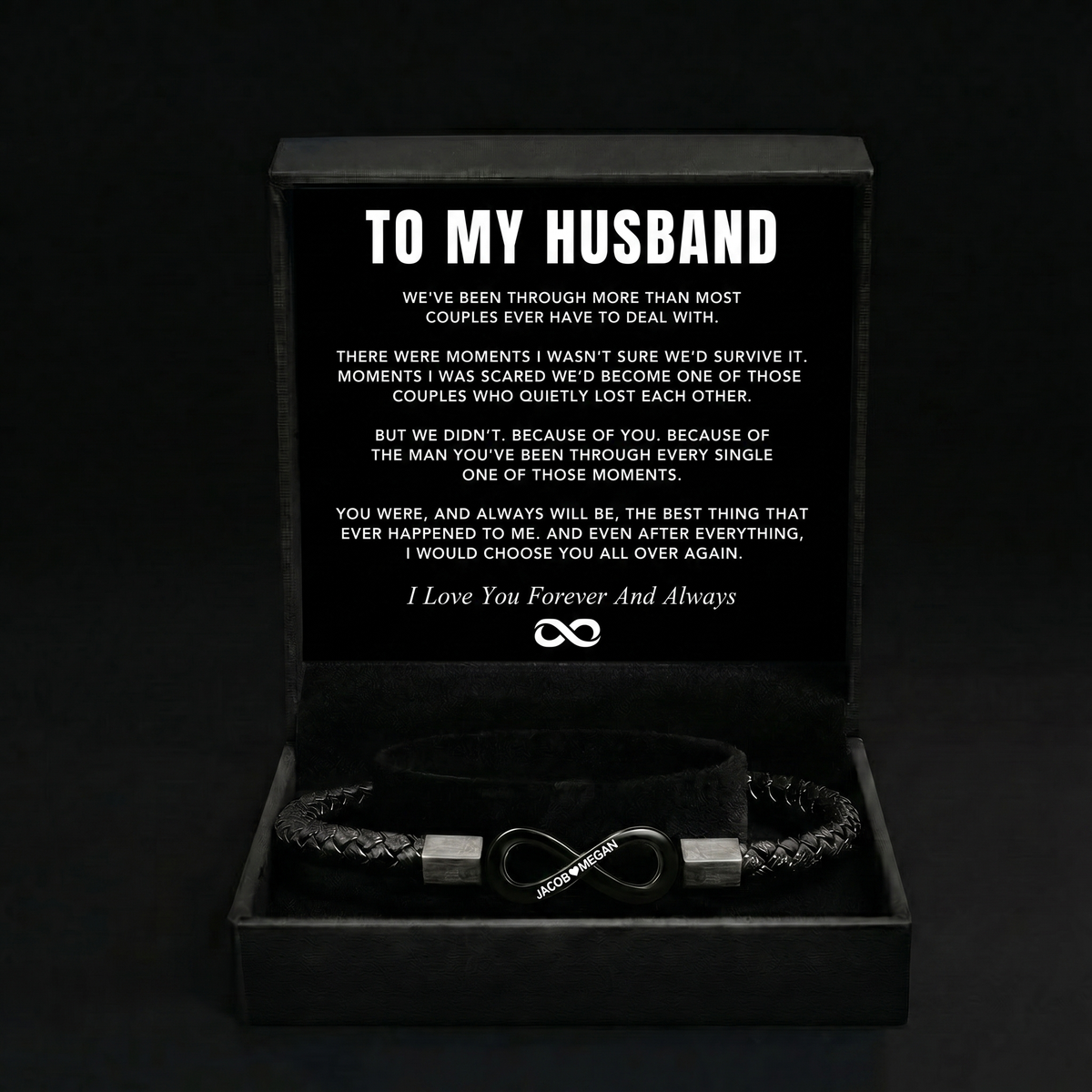 "To My Man" - Infinity Personalized Bracelet
