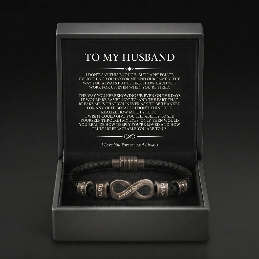Infinity Name Bracelet - For the Man Who Holds Us Together
