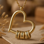 "The Heart of Our Family" - Customized Heart Necklace