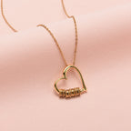 Heart of Our Family – Personalized Necklace with A Dozen Roses Box