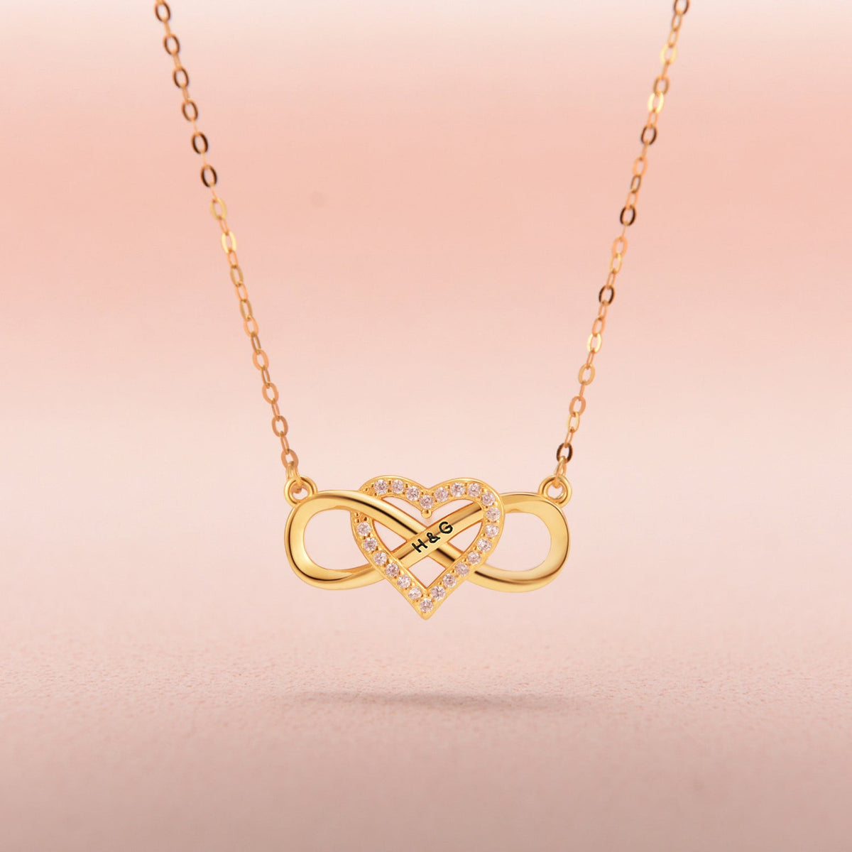 Forever Love – Personalized Infinity Heart Necklace with LED Gift Box