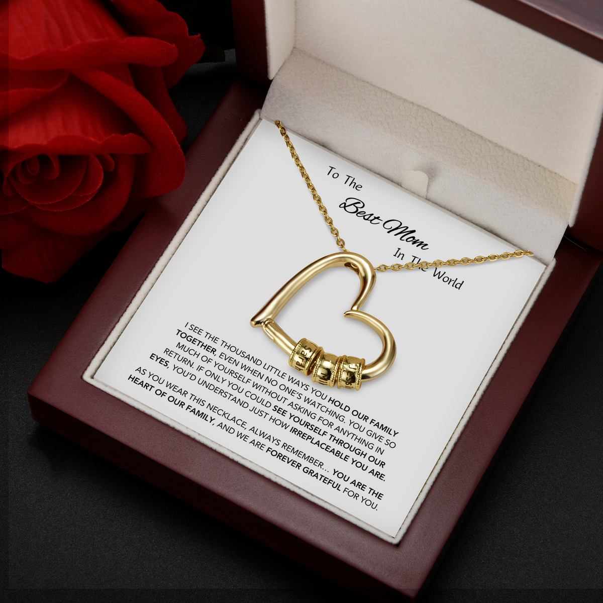 "Heart of the Family" Necklace with LED Gift Box