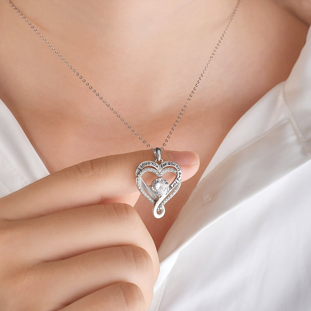 "To My Wife" Forever & Always Heart Necklace