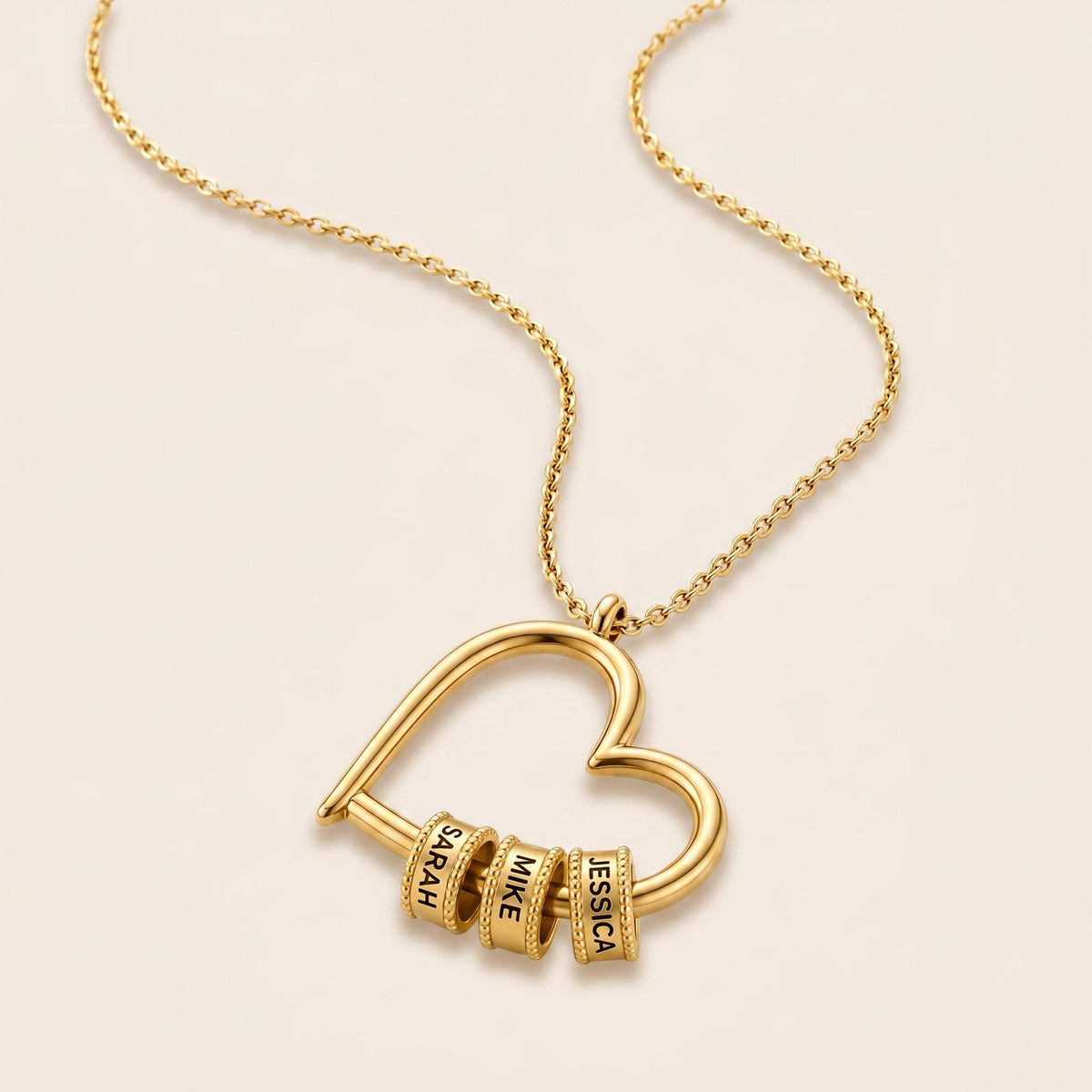 "The Heart of Our Family" - Customized Heart Necklace