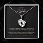 "Our Little Footprints" - Custom Name Baby Feet Necklace