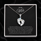 "Our Little Footprints" - Custom Name Baby Feet Necklace