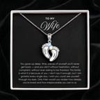 "Our Little Footprints" - Custom Name Baby Feet Necklace