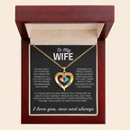 To My Wife – Birthstone Heart Necklace