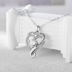 Engraved Heart Necklace for Wife with LED Box
