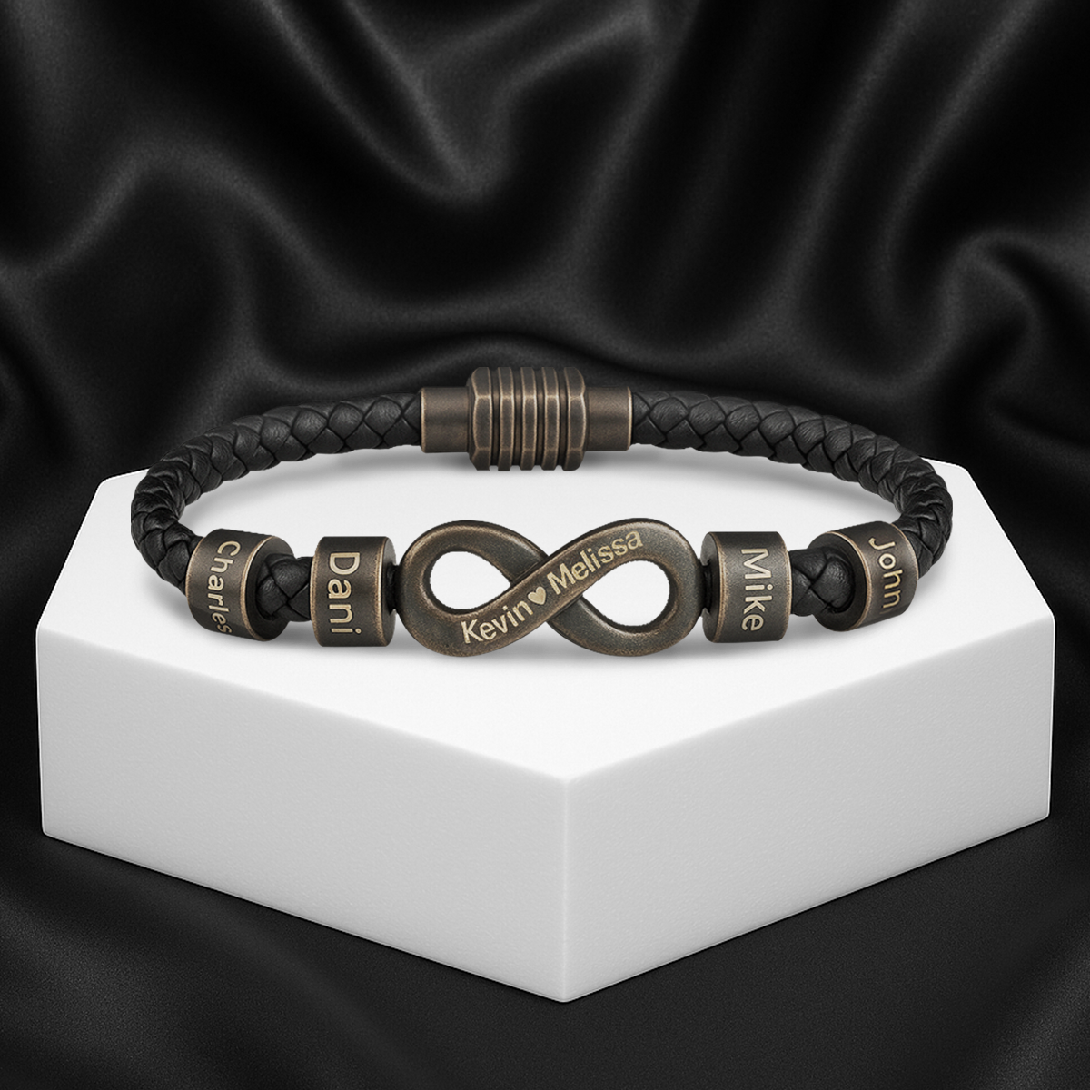 Infinity Name Bracelet - For the Man Who Holds Us Together