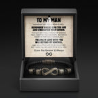 Infinity Name Bracelet - For the Man Who Holds Us Together