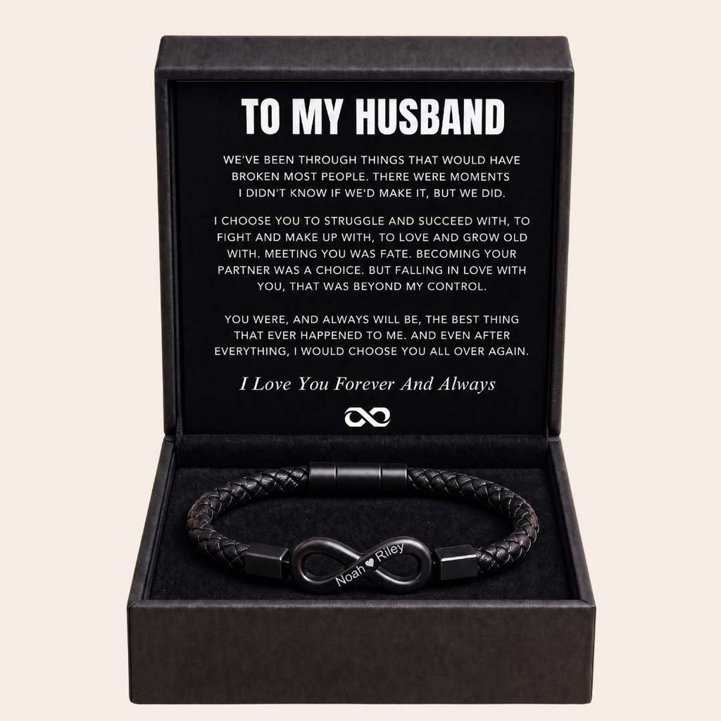 "To My Husband" - Infinity Personalized Bracelet