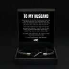 "To My Husband" - Infinity Personalized Bracelet