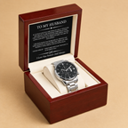 To My Husband - Engraved Stainless Steel Watch