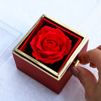 Forever & Always Eternal Rose and Heart Necklace