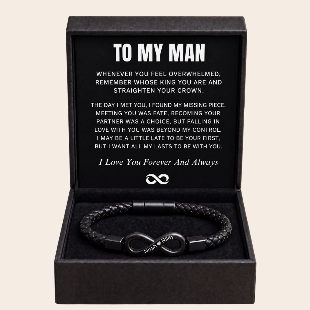 To My Man Infinity Personalized Bracelet