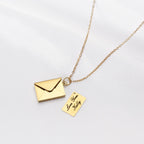 Surprise Teddy Bear Love Letter Necklace Gift Set