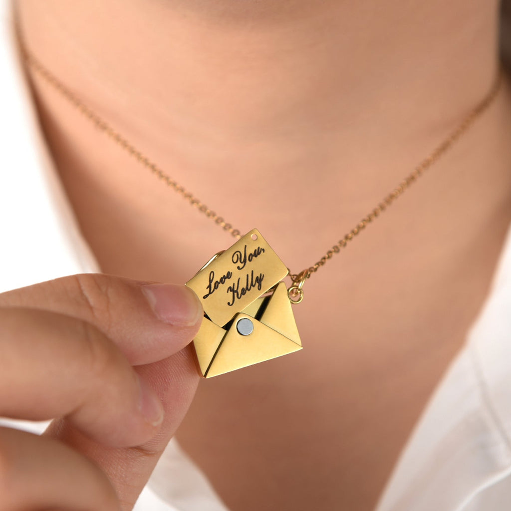 Surprise Teddy Bear Love Letter Necklace Gift Set