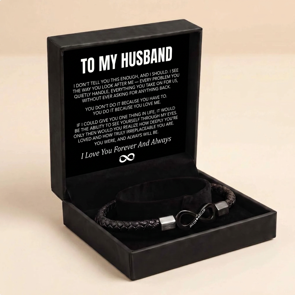 "To My Husband" - Infinity Personalized Bracelet