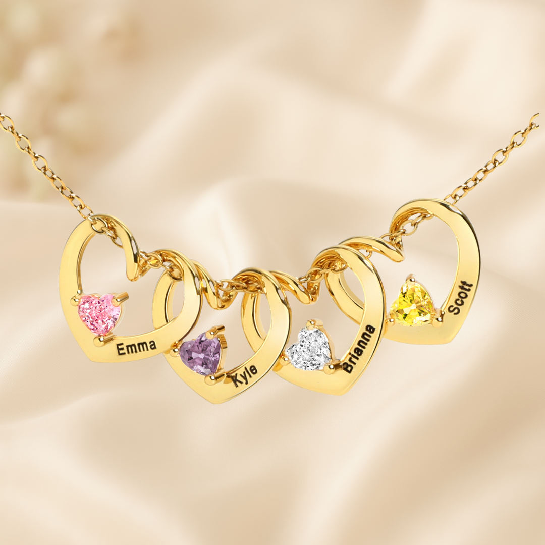 "Heart of the Family" - Personalized Birthstone Necklace