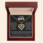 To My Wife – Birthstone Heart Necklace