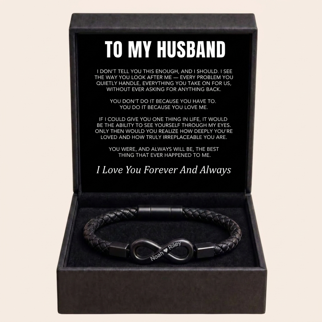 "To My Husband" - Infinity Personalized Bracelet