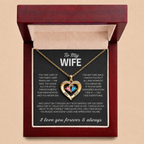 To My Wife – Birthstone Heart Necklace
