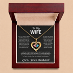 To My Wife – Birthstone Heart Necklace
