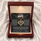 To My Wife – Birthstone Heart Necklace