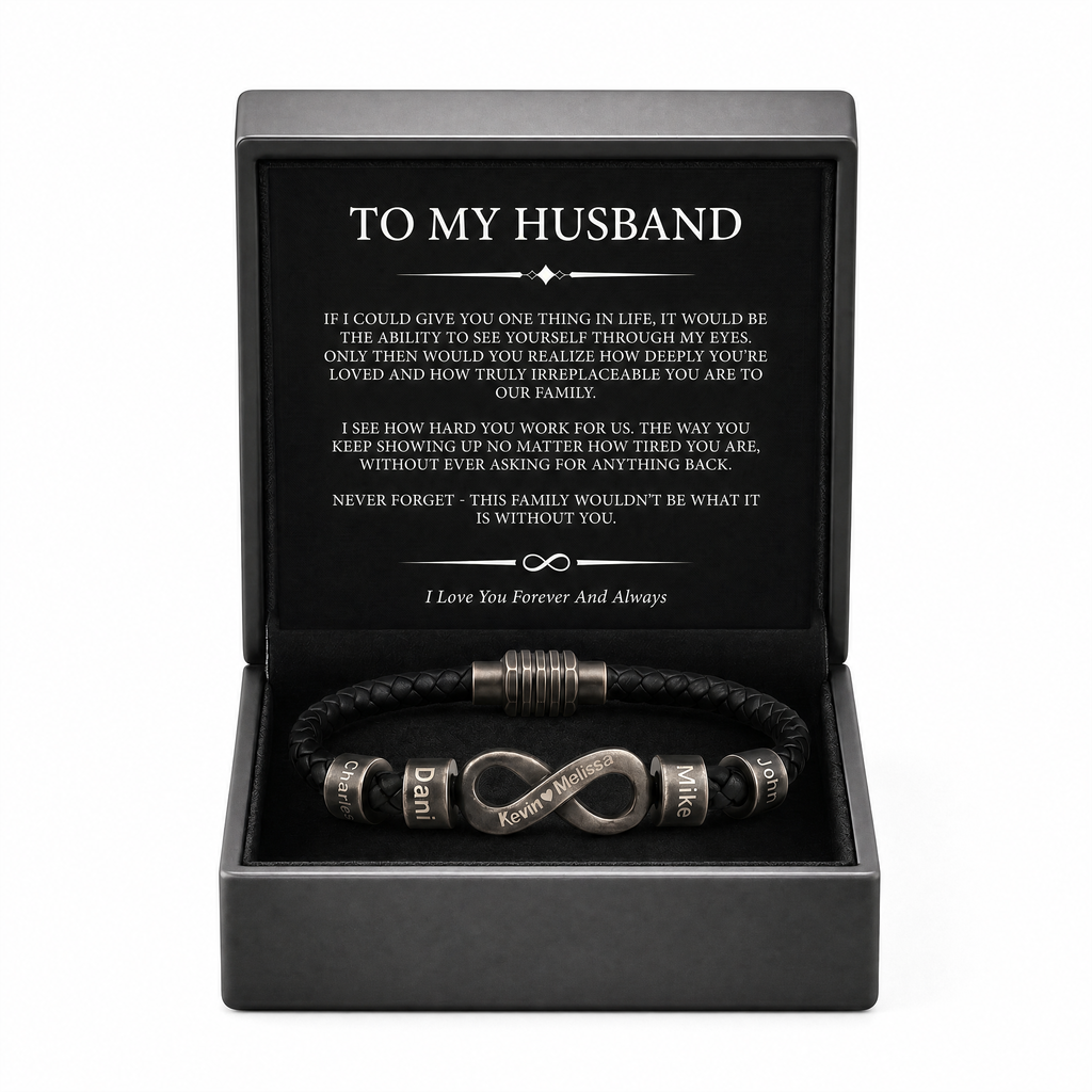 Infinity Name Bracelet - For the Man Who Holds Us Together