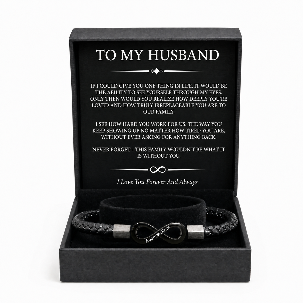 "To My Husband" - Infinity Personalized Bracelet