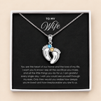 "Our Little Footprints" - Custom Name Baby Feet Necklace