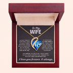To My Wife – Birthstone Heart Crystal Necklace