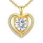 To My Wife – Heart Halo Solitaire Necklace