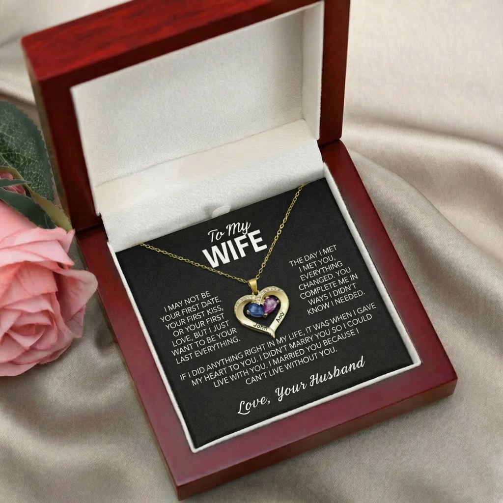 Forever Yours – Birthstone Heart Necklace