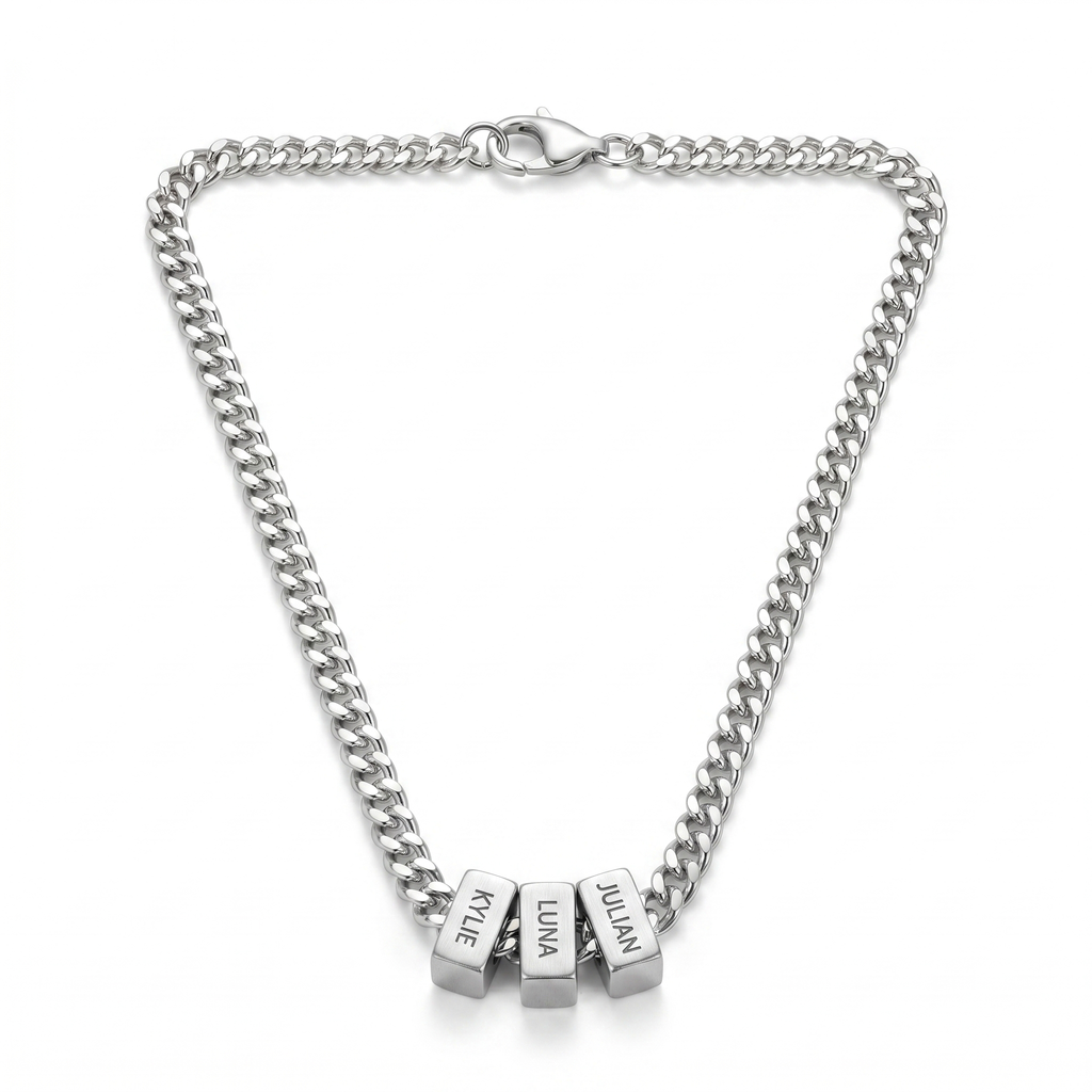 Engraved Family Name Cuban Chain