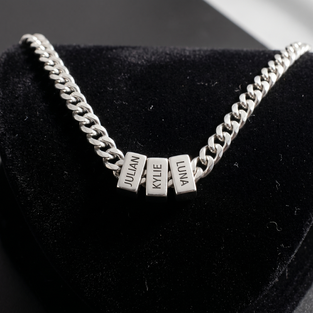 Family Name Necklace - For the Man Who Holds Us Together