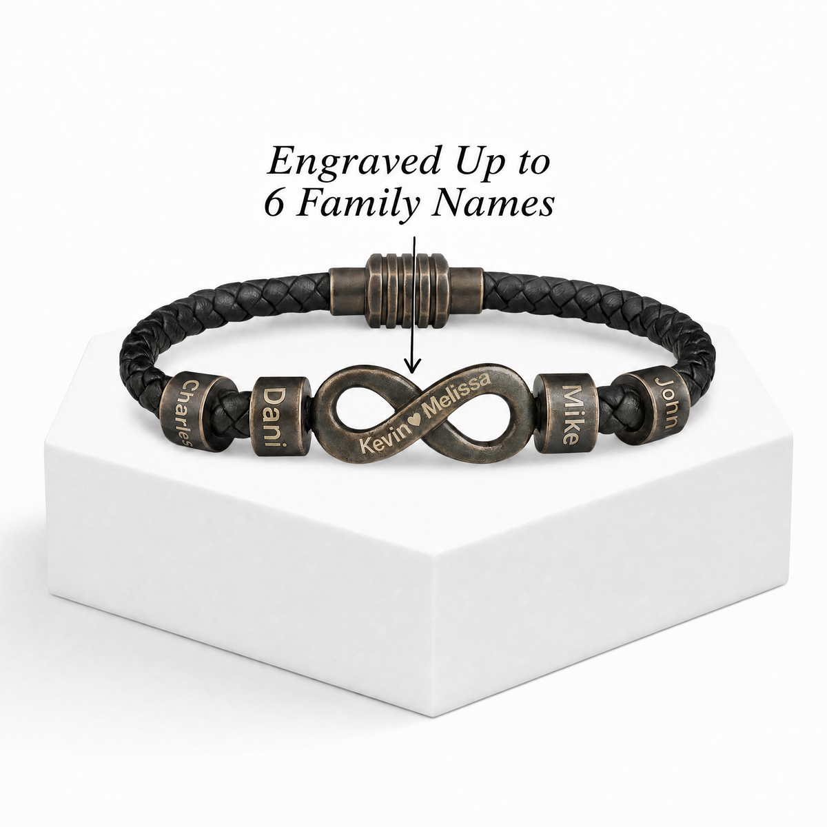 Infinity Name Bracelet - For the Man Who Holds Us Together