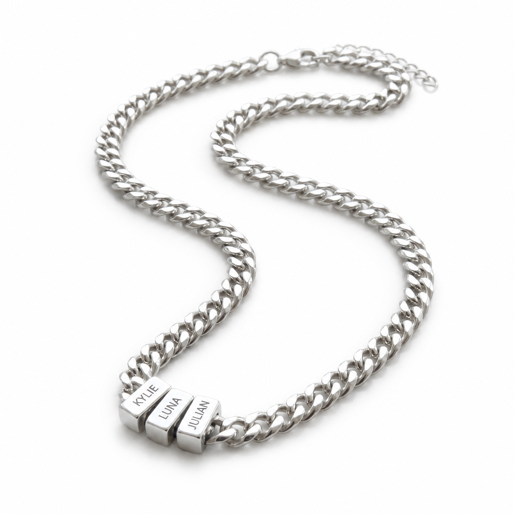 Engraved Family Name Cuban Chain