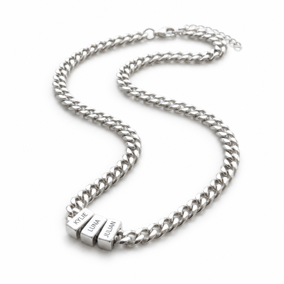 Engraved Family Name Cuban Chain