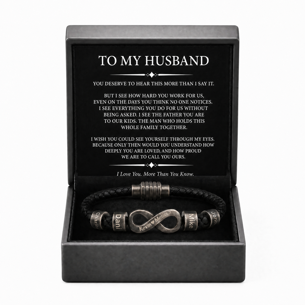 Infinity Name Bracelet - For the Man Who Holds Us Together