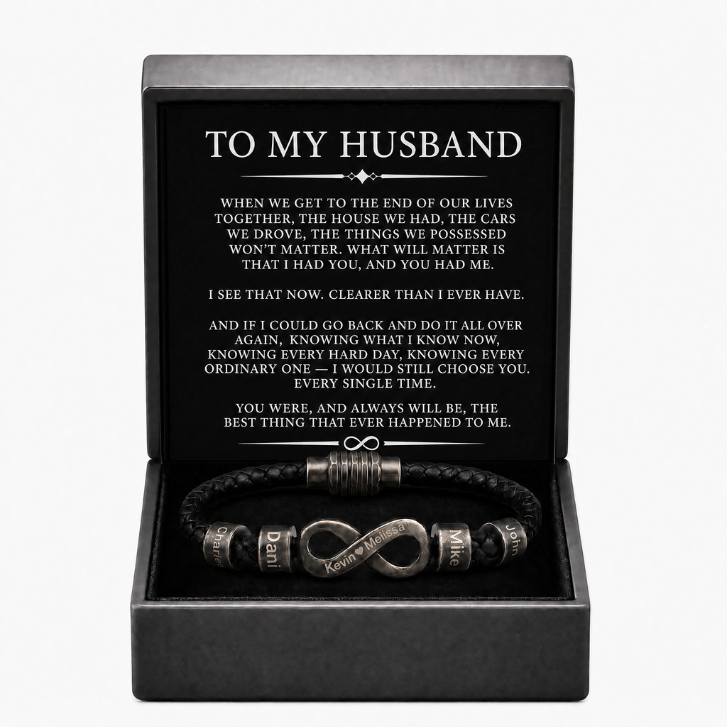 Infinity Name Bracelet - For the Man Who Holds Us Together